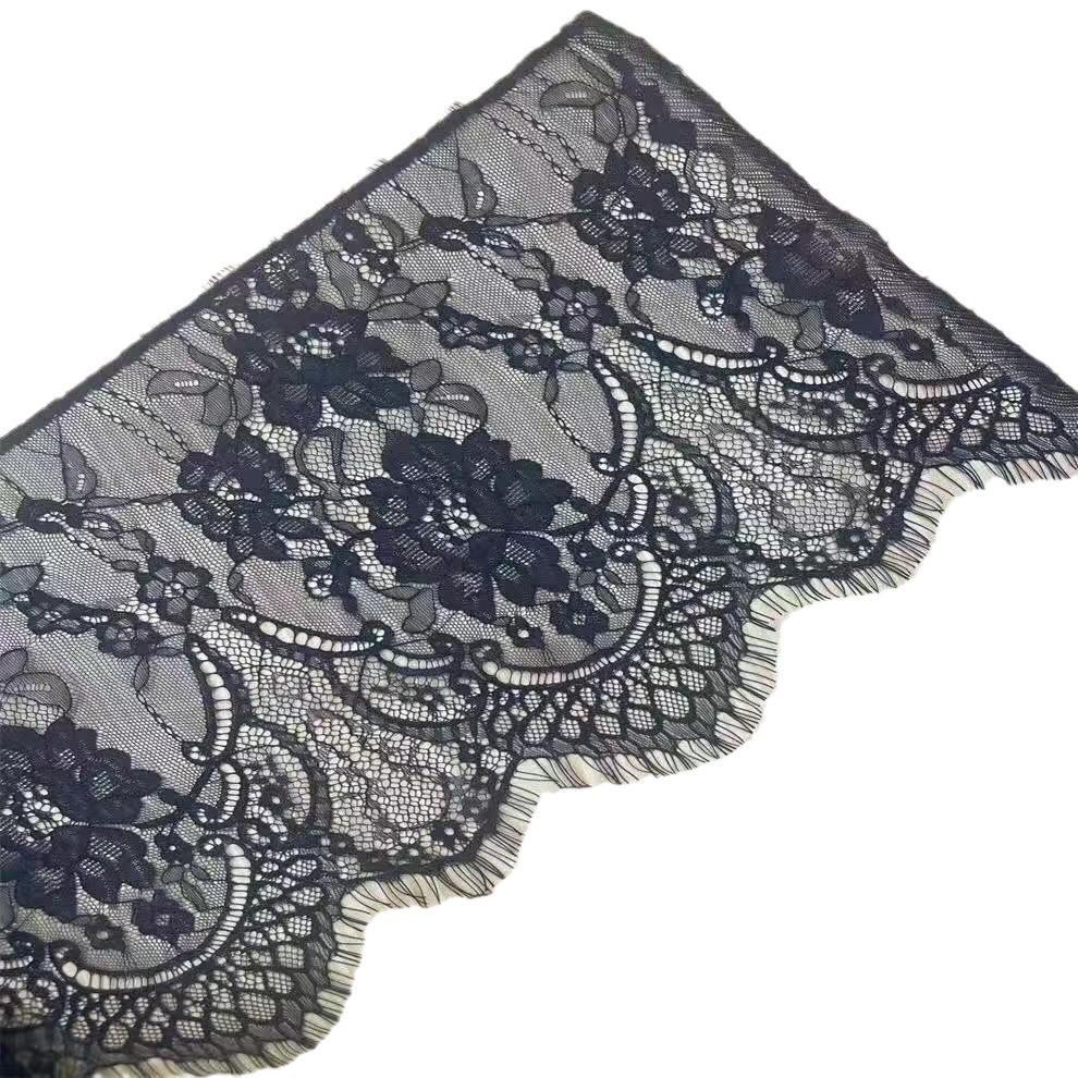 25cm Wide Eyelash Lace Trim for DIY Clothes & Curtain Decoration