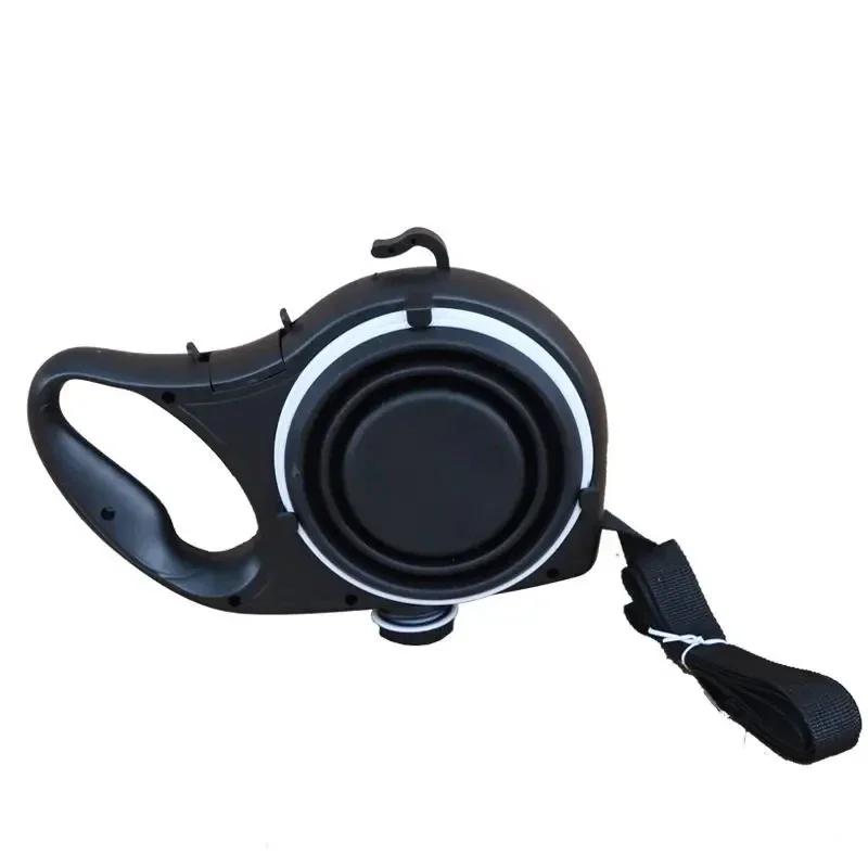 4 in 1 Dog Retractable Leash Detachable Kettle Pet Leash Multi-functional Dog Leash Handle with Lunch Box Retractable Dog Leash чёрный