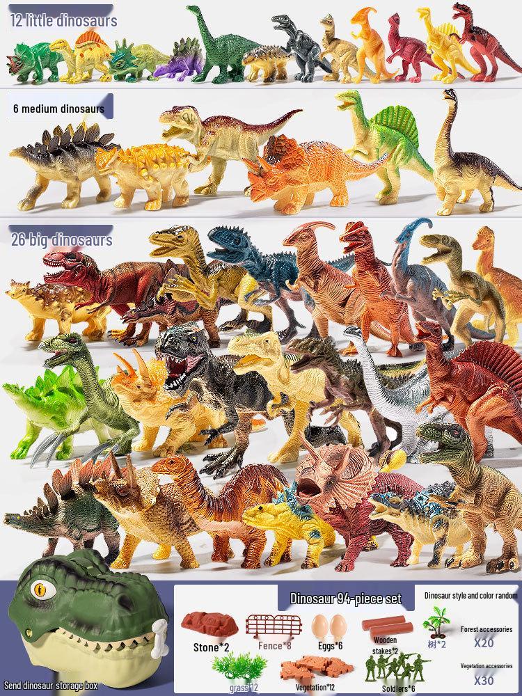 Weiche Dinosaurier-Spielzeuge für Kinder - Triceratops & Tyrannosaurus Rex Tierfiguren Set