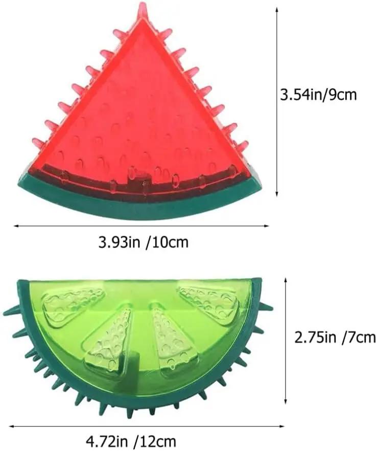 Dog Chew Toys Dog Toothbrush Toys Summer Cool Fruit Shape Dog Teething Chew Toys for Small Medium Dogs Teeth Cleaning Toy