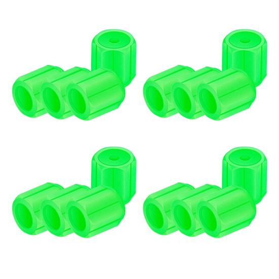 Glow-in-The-Dark Tire Valve Caps Set Universal Waterproof Lights Stem Covers Wear-Resistant Vehicle Tire Valve Caps