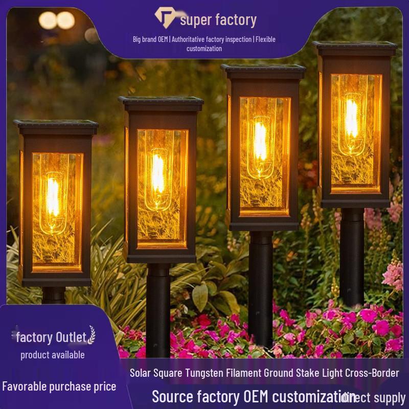 

Солнечный уличный светильник с вольфрамовой нитью для сада, подъездной дорожки, пешеходной дорожки, двора и газона 1 pack (Bare)