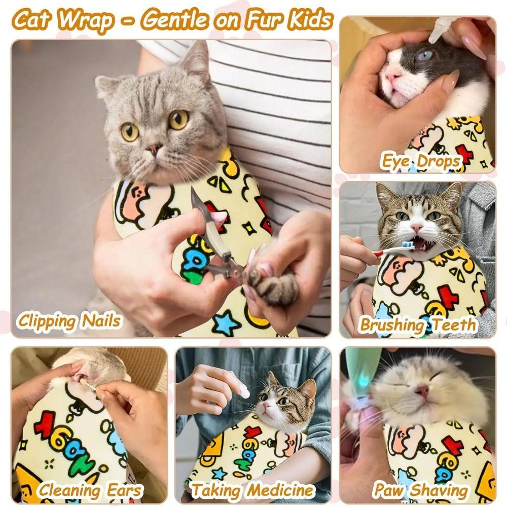 Anti-Scratch Cat Restraint Wrap Anti-Escape Cat Calming Wrap Cat Grooming Wrap  Skin Care Products
