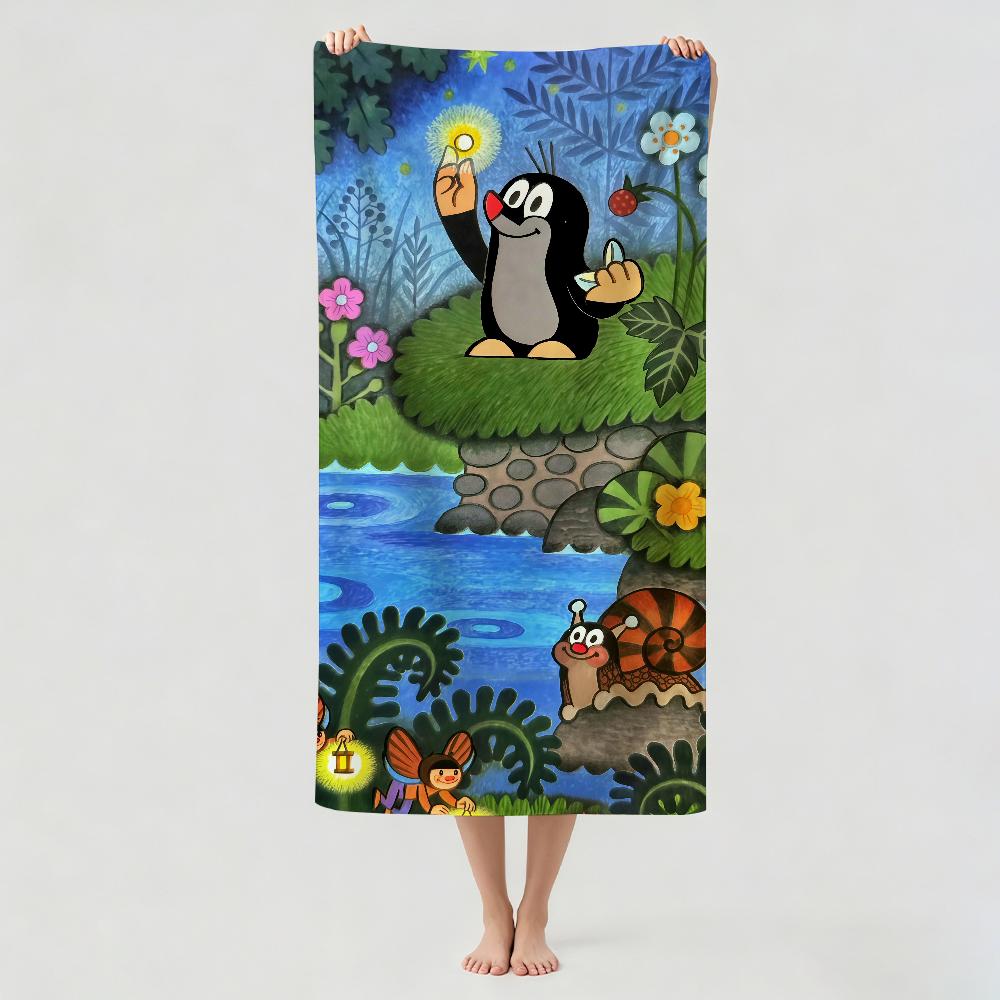 Cartoon Cute The Little Mole Towel Drying Bath Towel Applicable To Light Swimming Camping Yoga Beach Out