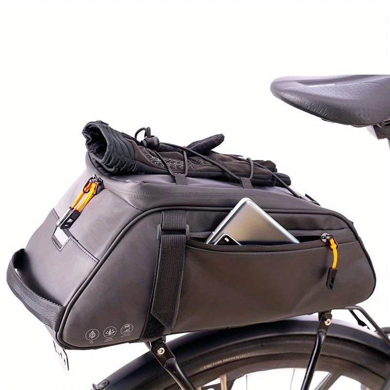 Bicycle Rear Rack Bag Waterproof Large Capacity Bike Storage Pannier for Cycling Commuting Travel Outdoor Adventure