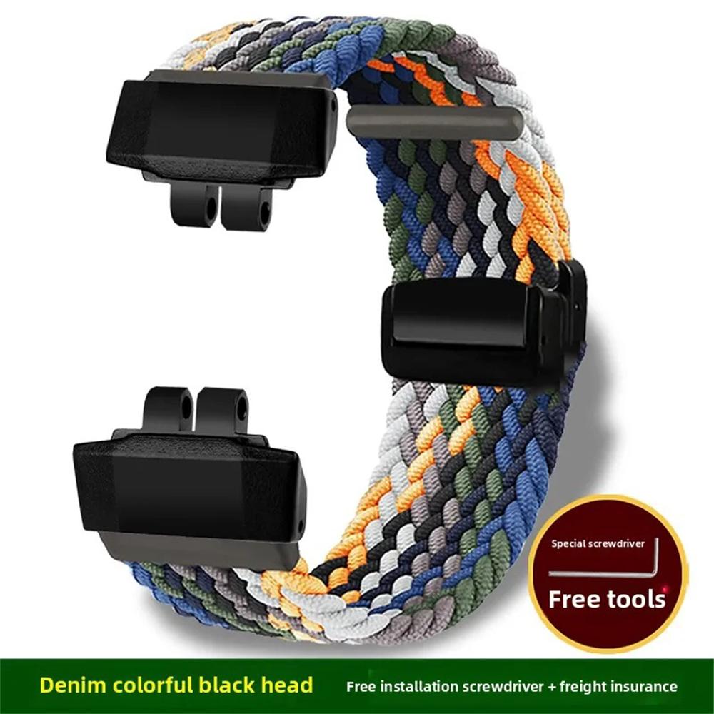 

GBD 200 Watch band For SHOCK C asio 3506 GBD-200-1A GBD-200RD-4 Woven nylon watch strap Magnetic folding buckle men s Bracelet