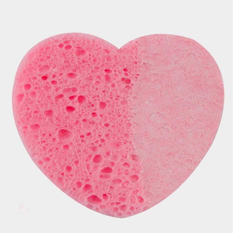20Pcs Heart Shaped Compressed Facial Sponges Cute Reusable Face Washing Sponges