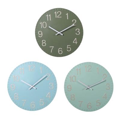 Elegant 12Inch Color Modern Simple Wall Clock for Indoor and Outdoor Space Decoration Waterproof Resin Clock