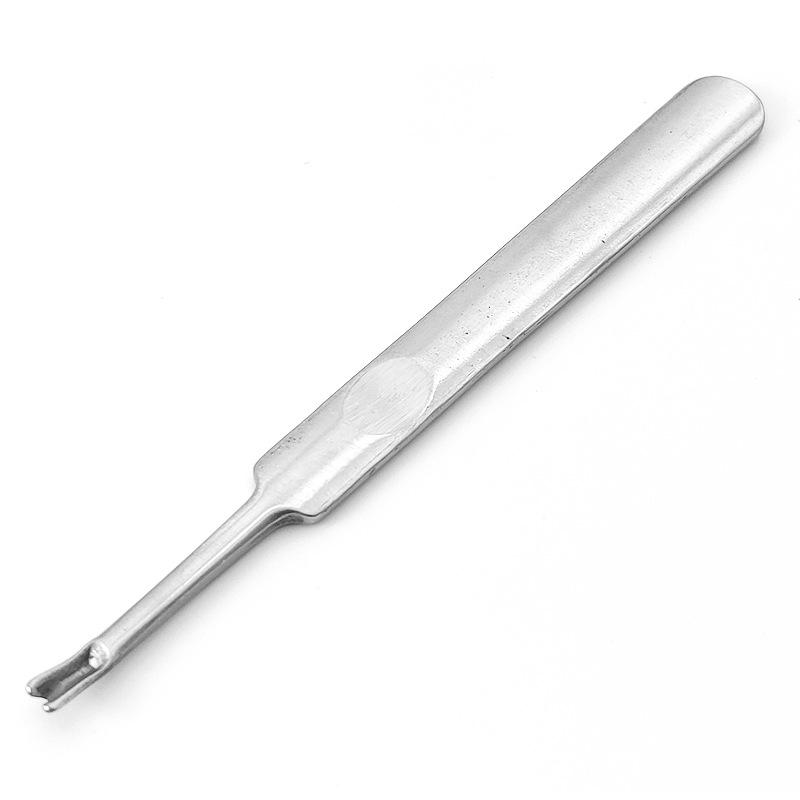 

Нержавеющая сталь для удаления кутикулы, серебряный толкатель для кутикулы омертвевшей кожи, триммер для педикюра, инструменты для ногтей, утолщенная вогнутая ручка, нажимной нож 1pc