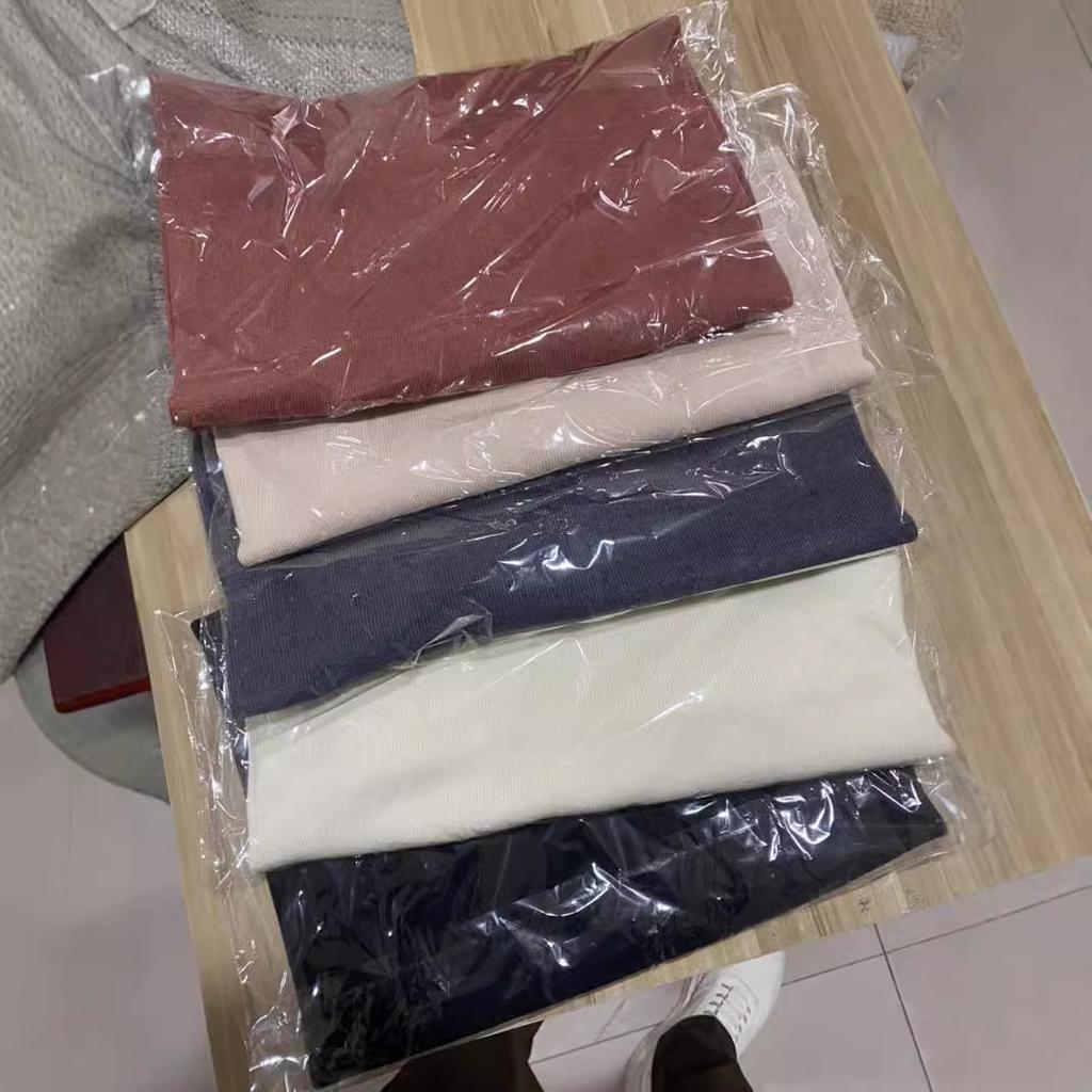 Autumn Winter Bodycon Pencil Skirt Midi Wool Plain Front Slit Knit Skirt