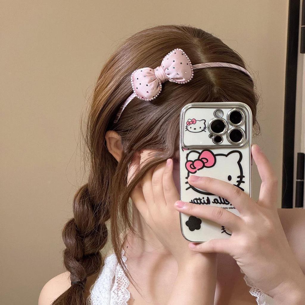 Korean 3D Bow Headband & Hair Clip - Comfortable & Cute for Photos, Face Washing, & Daily Wear