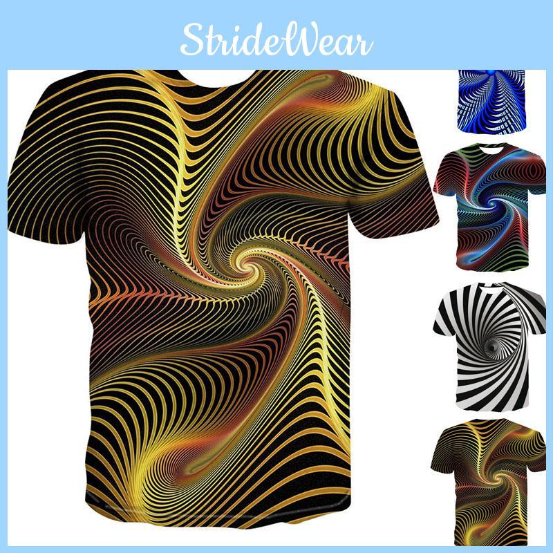 Vivid Funny Hypnosis 3d T-shirt With Psychedelic Colorful Print For Men And Women