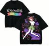 T-shirt Amoureux de l'Anime The Quintessential Quintuplets Harajuku Coton Nouveau Modèle High Street Rétro Surdimensionné Unisexe Harajuku Couples
