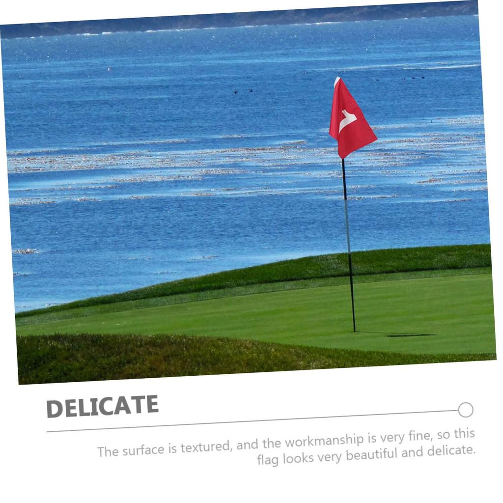 Sewroro Golf Green Flags, Practice Golf Flags with Numbered Targets, Set of 4, Red Nylon, for Grand Golf, Putting Practice, Outdoor Golf Training,