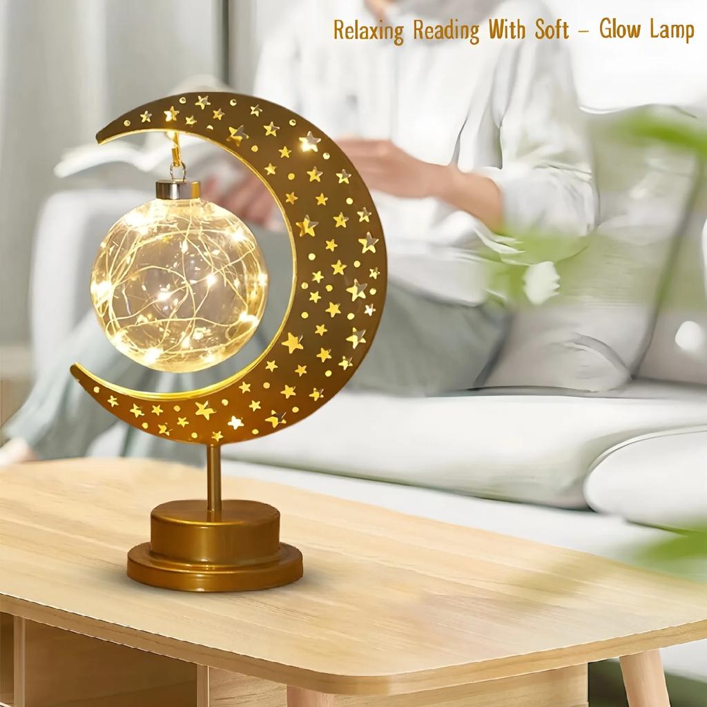 Indoor Led Lights For Living Room Decoration Warm White Desk Lamp Unique Table Lamp Battery Powered Ramadan Decoration 2025