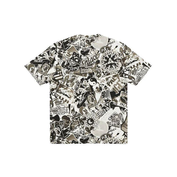 Palace FW21 Sticker Pack T-Shirt Unisex T-Shirt Black White Gray PAL-FW21-489