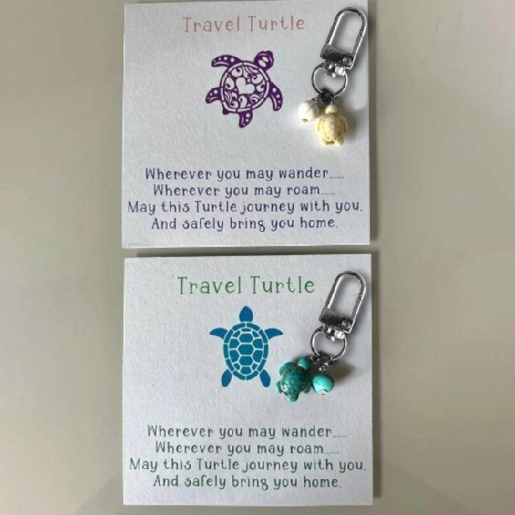 Handmade Turtle Keychain Travel Turtle Keychain Charm Turtle Keyring for Bag Key