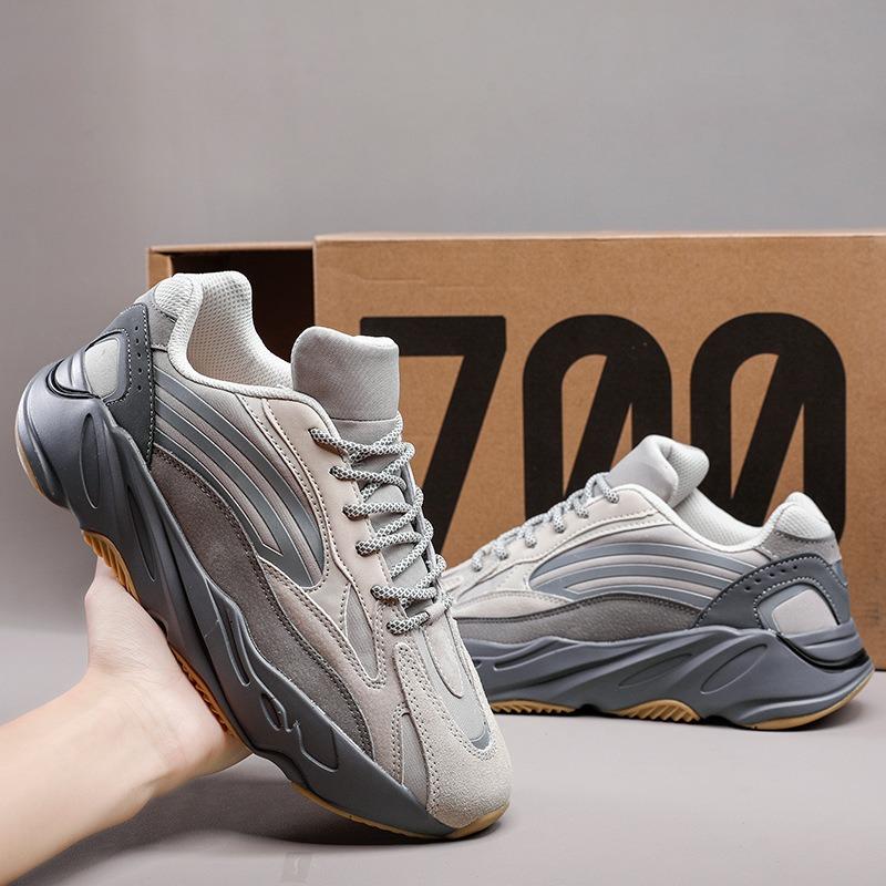 

Couple s Running Sneakers Men s Light-soled Leather Breathable Casual Shoes 45