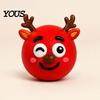 Fidget Stress Balls 1/5Pcs DIY Christmas Relief Toy, Reindeer Snowman Ball with Toy Detachable Expression Accessory, Soft Squeeze Sensory Party Favors