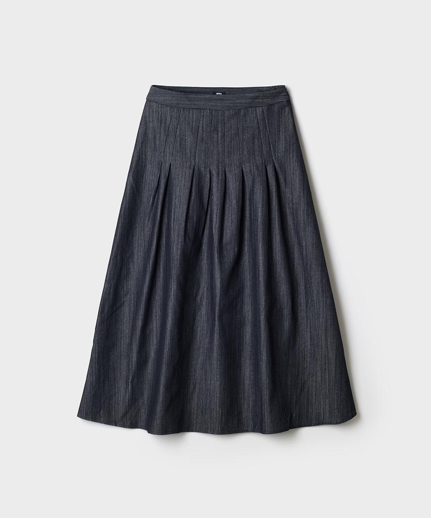 Seupao Double Pleated Long Skirt_Spwhg25W01