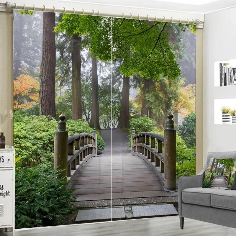 Seine Flussblick Eiffelturm Vorhänge 2 Paneele Europäisch und Amerikanisch Luxus Wohnzimmer Schlafzimmer Dekor Landschaftsvorhänge