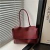 Womens Oversized Shoulder Bag With Stitching Detail For Street Style Fashion