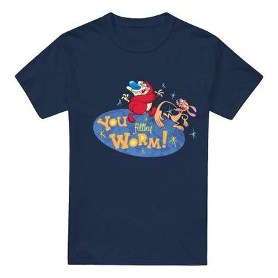 Ren & Stimpy Mannen Jij Vies Wormpje! t-shirt