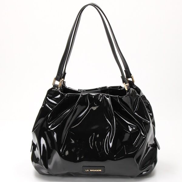 Labagagerie Soft Enamel Greige 2-Way Handbag, Medium, B009402, (26)