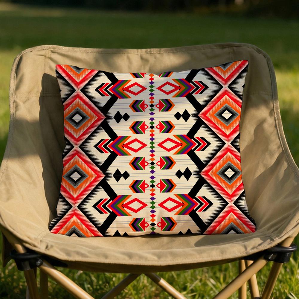 Native Fabric Pattern Cushion Cover Soft Reversible  Durable Pillow Cover  MultiScene Use for Home  Car Daily Comfort