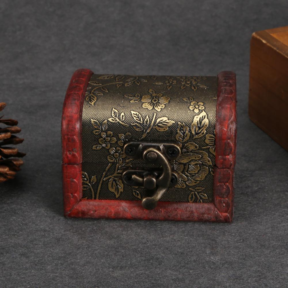 Vintage Style Wooden Box Display Decoration Wood Storage Box for Candy Jewelry Ornaments