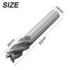 CNC 4 Flute Straight Shank End Mill Cutter Drill Bit Tools HSS Material High Toughness for Copper Aluminum Cast Iron