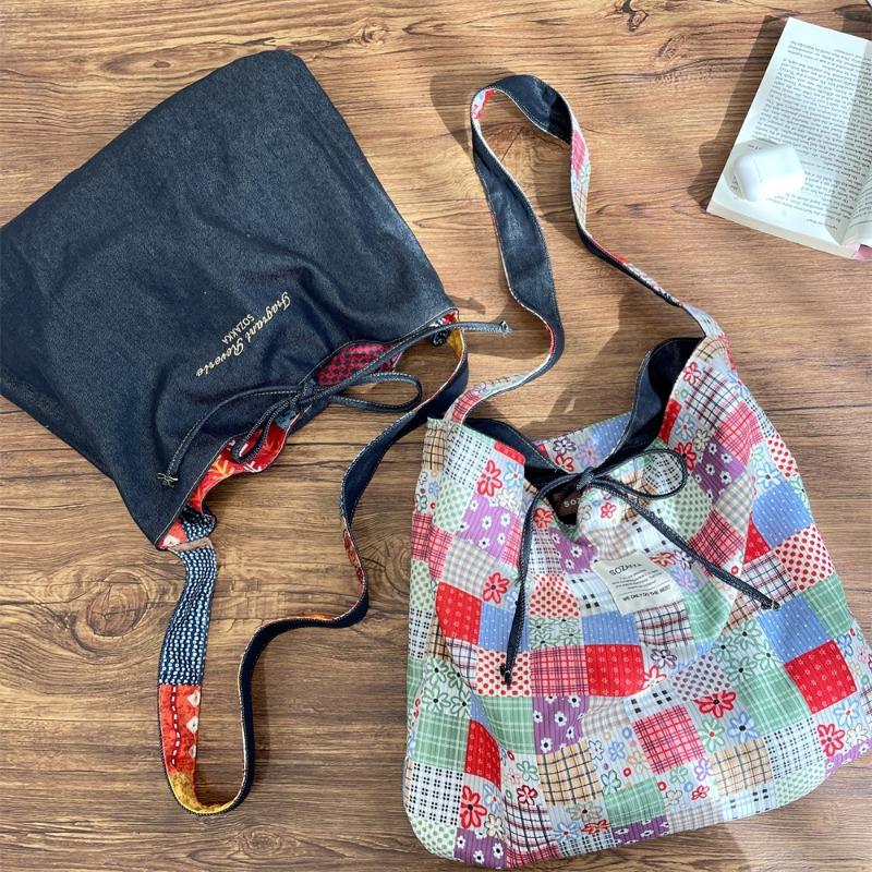 51 spring and summer new retro double-sided messenger bag shoulder bag large-capacity shopping bag