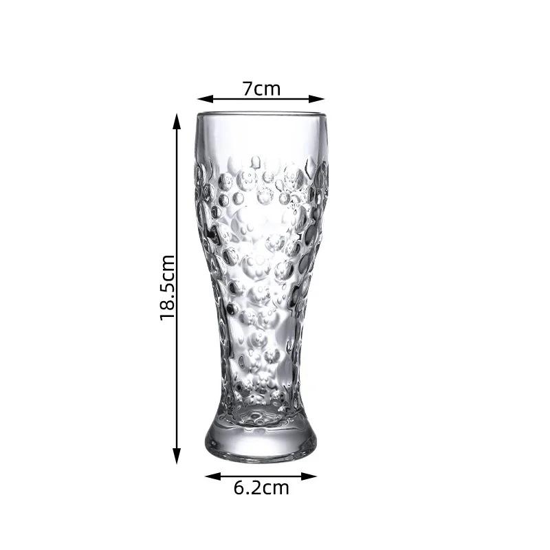 330ml/500ml Luxury Wheat Beer Glass Personalized Beverage Cup Transparent Wine Cup Creative Beer Glass Party Bar Dark Beer Glass 1pcs