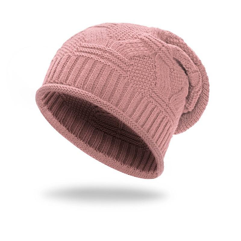 Womens Chunky Knit Beanie Hat Winter Warm Windproof Ear Cover Slouchy Cap In Acrylic