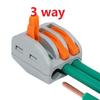 Ideal Gift 3 Way Reusable Spring Lever Terminal Block Electric Cable Connector Wire For Friends And Family