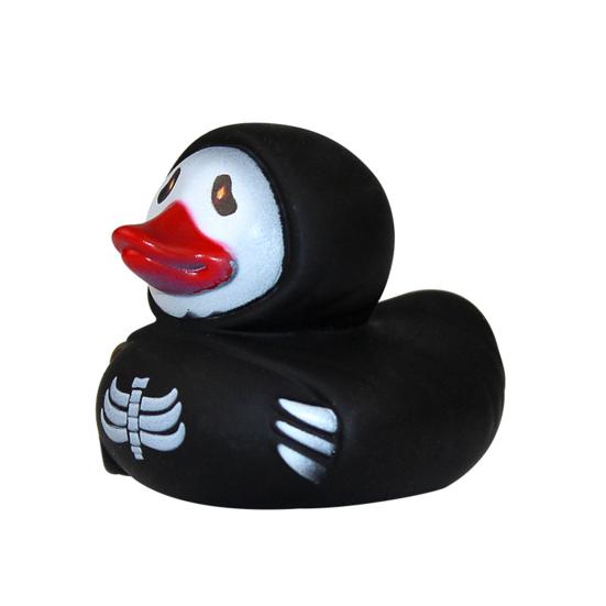 6Pcs Halloween Horror Rubber Duck with Pressable Ghost Face Spooky Ghost Duck for
