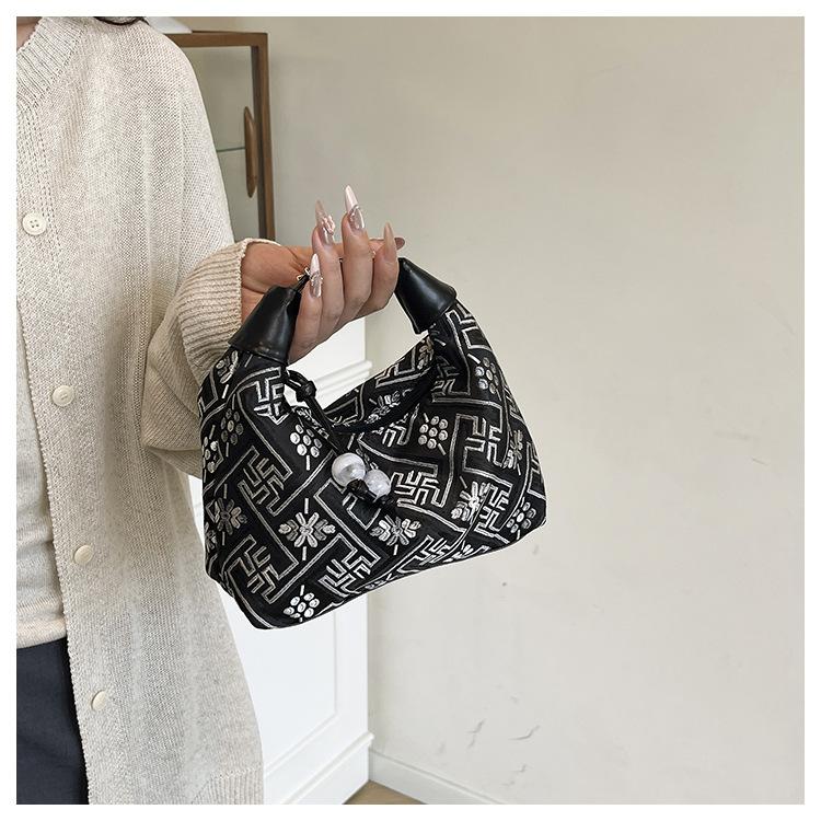 New Chinese Style Bucket Bag Fashionable Crossbody Shoulder Purse for Women CLE