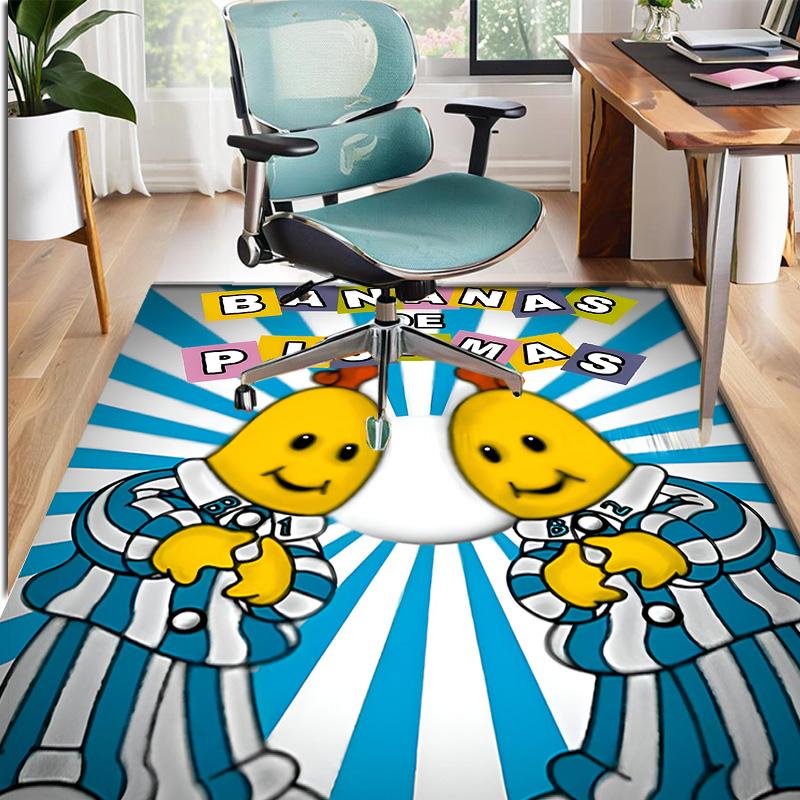 Bananas in Pyjamas Pattern Rug, Indoor/Outdoor Mat, for Picnic, Gameroom, Bedroom, Office, Living Room, Home Decor Carpet, Birthday Gift