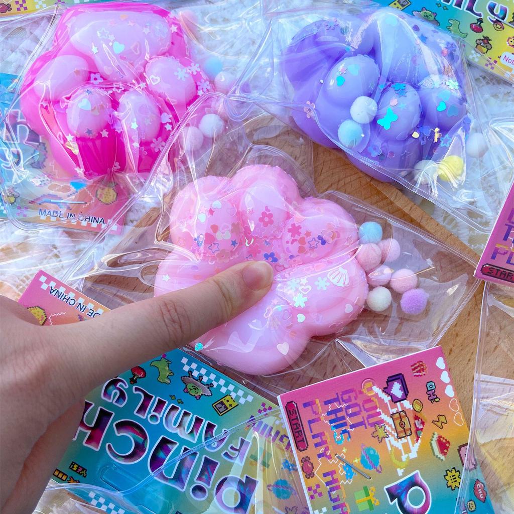 Super Soft Crystal Cat Paw Stress Relief Squeeze Toy