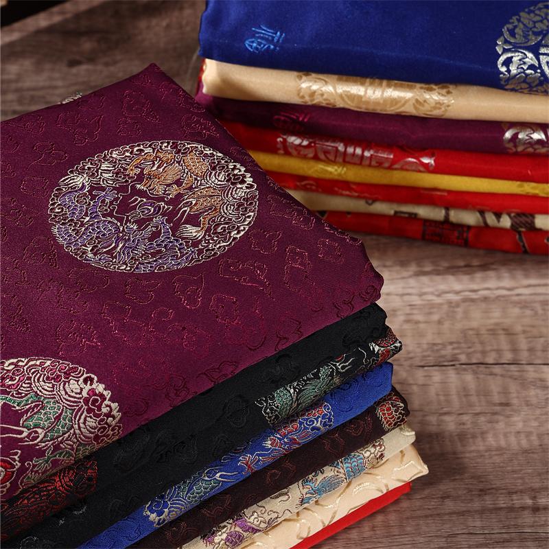 100x75cm High Grade Brocade Fabric Chinese Jacquard Thick for Women Garment Textile Skirt Hanfu Cheongsam Sewing Cloth