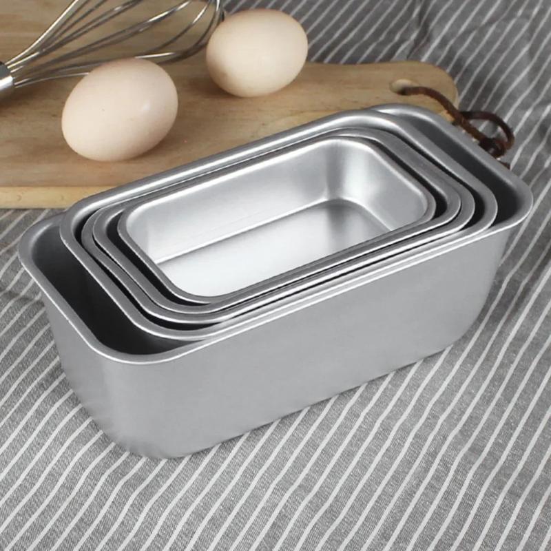 1Pc Square Box Mold Baking Tool Aluminum Alloy Non-Stick Bread Cheese Cake Toast Pan Diy Kitchen Baking Cake Mold Bread Pan