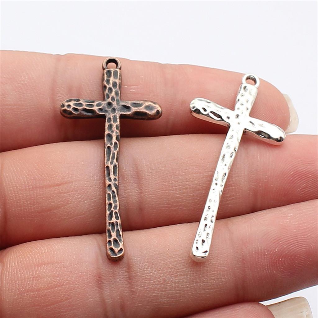 Large Crosses Detailed Religious Charm Antique Bronze Zinc Alloy Jewelry Making Supplies Necklace Making DIY Charms