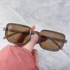 Square Sunglasses Personalized Wine Glass Narrow Width Fashion Casual Simple Sunglasses Men