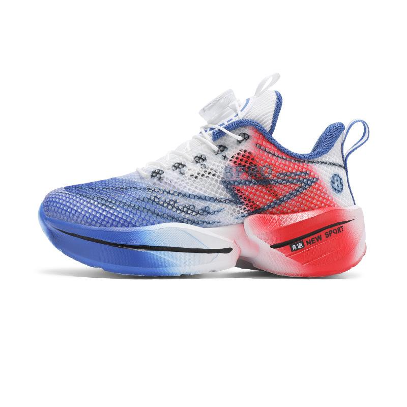 Children's summer sports shoes breathable single mesh medium and large children breathable boys hollow shoes student running shoes non-slip