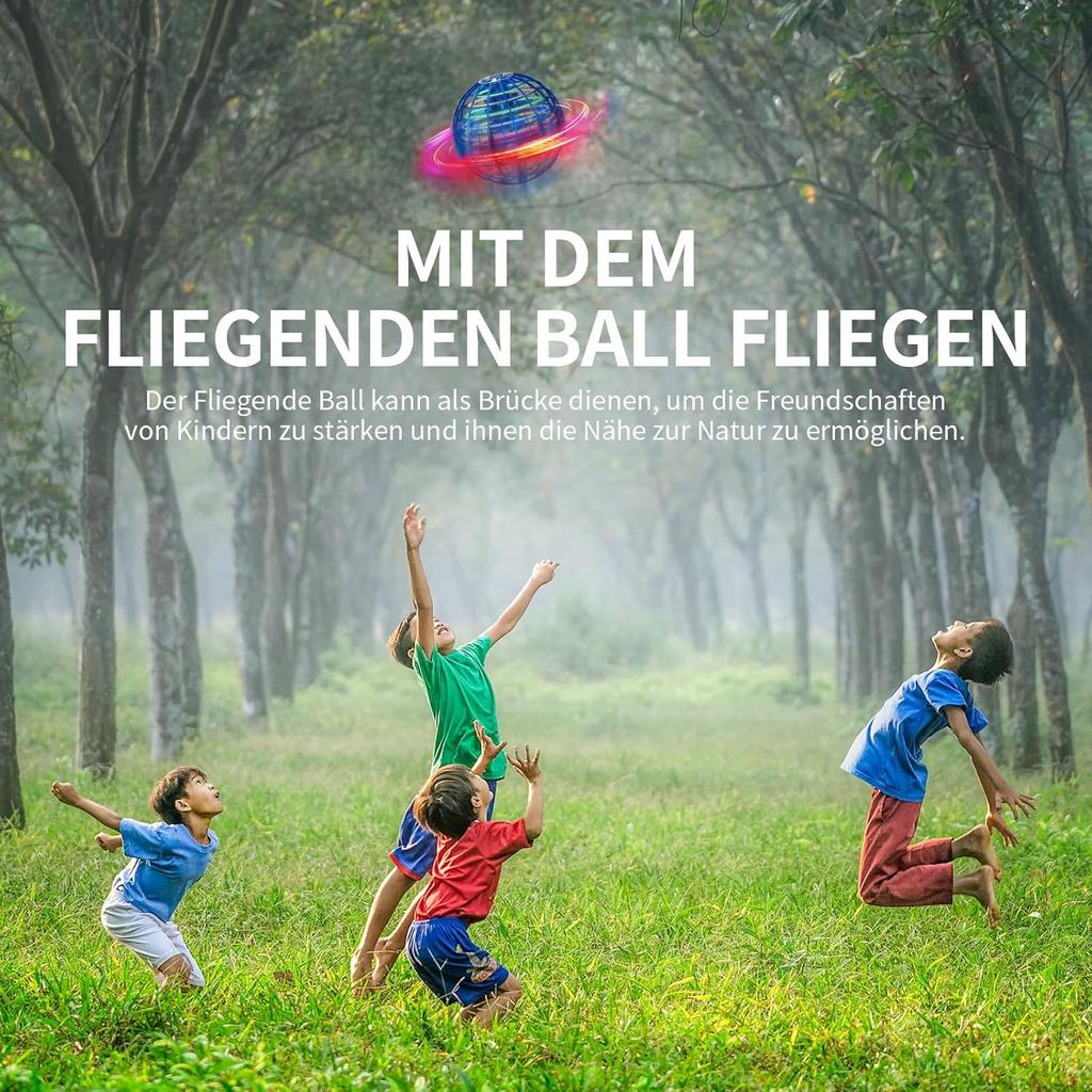 Flying Ball Toy (Blue, Improved): LED Hover Orb, Boomerang Ball, Flying Toys for Girls and Boys, Gift for Children from 6, 7, 8, 9, 10, 11, 12 Years