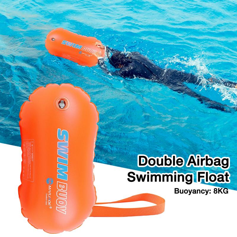 Swimming Buoy Open Water Double Airbog Safety Swim Buoy Tow Float For Open Water Swimmers & Triathletes Training Equipment