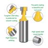 3pcs T-Track Slotting & T-Slot Keyhole Cutter Wood Router Bit Steel Handle 3/8'' & 1/2'' Length Cutter For Wood - 6mm/6.35mm/8mm/12mm/12.7mm Shank
