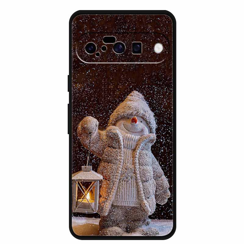 Christmas Phone Cases For Google Pixel 10 Case Silicone Soft Black Cover Christmas Tree for Pixel 10 Pro / 10 Pro XL Back Cover