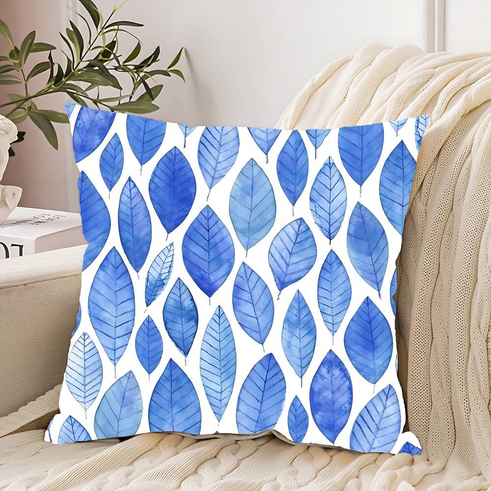 Blaues Muster Streifen Geometrisch Kissenbezug Elegant Paar Zuhause Wohnzimmer Schlafzimmer Dekorativ Rechteckiger Kissenbezug Sofakissenbezug