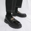Fashion Brand Men's Business Office Leather Shoes Thick Soled Comfortable Wear-resistant Leather Shoes Fashionable and Versatile Loafers